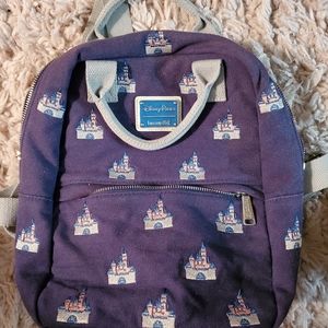 Loungefly Disneyland Castle canvas backpack